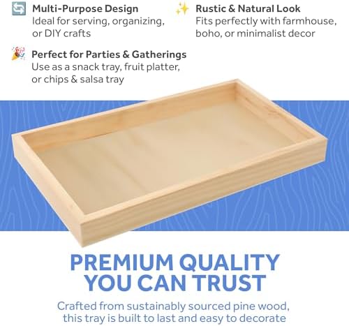 Wood Canvas Cradled 8 x 12 inch, Pack of 6 Blank Wood Panels for Painting, DIY Signs, Framing, Shadow Box, & Tray Crafts, by Woodpeckers