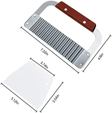 Artcome 42oz Soap Loaf Molds 2 Sets Rectangular Silicone Moulds Wooden Box with Lid, DIY Soap Making Supplies with with Stainless Steel Wavy Scraper and Plastic Straight Cutter