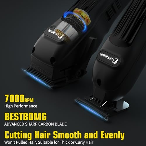 BESTBOMG® Hair Clippers for Men, Clipper, Trimmer & Shaver Set, BS-808A