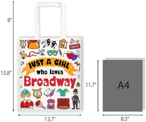 Canvas Tote Bag Gifts for Women Music Dance Sewing Lovers, Double-Sided Print Bags