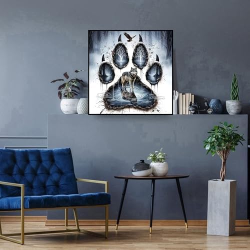 Zythron Wolf Diamond Art Kits for Adults,Diamond Painting Kits for Beginner
