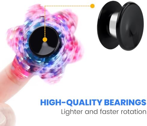 NiArt Fidget Spinner Bearings with Caps 48 Pack, Chrome Steel DIY Set
