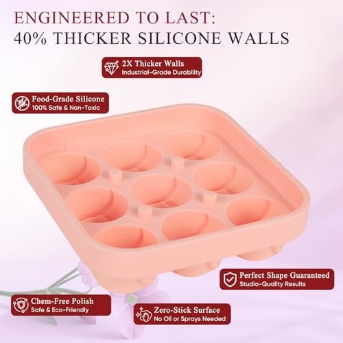 DIY Soap Making Kit, Soap Molds 2 Pack - Purple Circle & Rose Shapes with Hemp Rope, Black & White Ribbon for Handmade Soap (Soap Base Not Included), Teacher Appreciation, Back to School, Wedding Gift