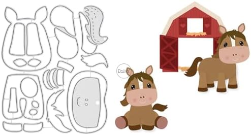 Patchwork Animal Horse Metal Cutting Dies for Card Making