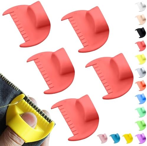 2mm-6mm Seam Guide for Hand Sewing Edge Lockranding Tool 5 PCS Set for Leather/Fabric/Craft Sew, Red