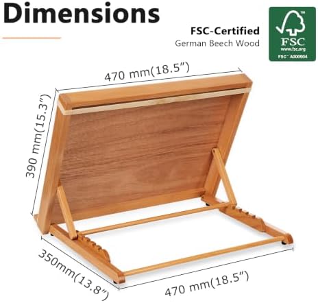 DJAR 5-Position Drafting Table for Painting,18 1/2 Inches by 14 3/10 Inches