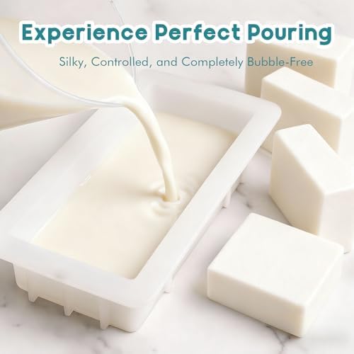 EDSRDRUS 5LB Goat Milk Soap Base, Unscented Melt and Pour Soap Base for DIY Handmade, Deep Pre-Scored Cuts for Effortless Use, Easy to Melt (Goat Milk, 5 Pound)