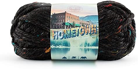 Lion Brand Yarn Hometown Yarn, Super-Bulky Yarn for Knitting, Crocheting, and Crafting, 1 Pack, Cambridge Tweed