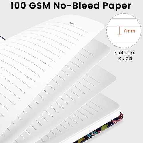 Lined Spiral Journal Notebook, A5 College Ruled Notebook for Note-Taking