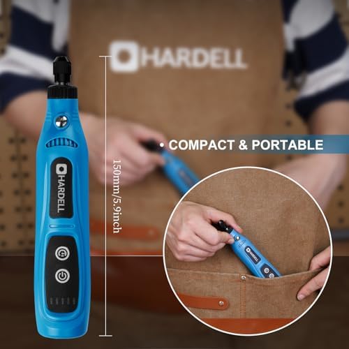 HARDELL Mini Cordless Rotary Tool 4V, 5-Speed 42pcs DIY Craft Tool Kit