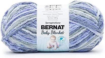 Bernat Baby Blanket Yarn for Crocheting Soft, Lovely Blue