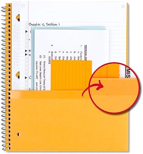 Five Star Spiral Notebook + Study App, 5 Subject, College Ruled Paper, Fights Ink Bleed, Water Resistant Cover, 8-1/2" x 11", 200 Sheets, Black (72081) (Pack of 2)