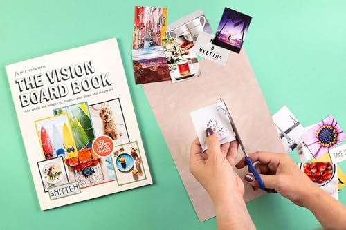 Free Period Press Vision Board Book, 700+ Words & Images in All Categories, for Visualizing Your Life Goals & Dreams, Playful, Stylish Pictures for Collage Making & Scrapbooking (Adult) (Pack of 2)