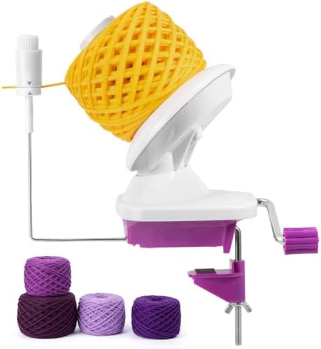 Caydo Manual Yarn Winder with Tension Spring for Tight Winding 4-7oz Cake