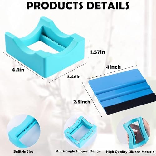Majreey Sublimation Blanks Tumbler Clamp Tool, for 20 Oz Sublimation Blanks, Heat Resistant Gloves, Heat Tape Sublimation, Heat Tape Dispenser Sublimation Kit, Tumbler Clamp Clamp (Blue,Pink)