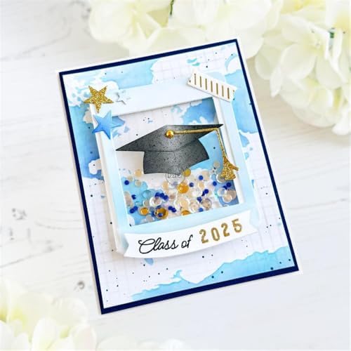 Graduation Season Hat Square Frame Metal Cutting Dies for Card Making