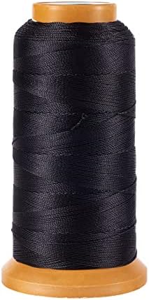 Elecrelive 601 Yards Nylon Sewing Thread Black Polyester Leather Cord