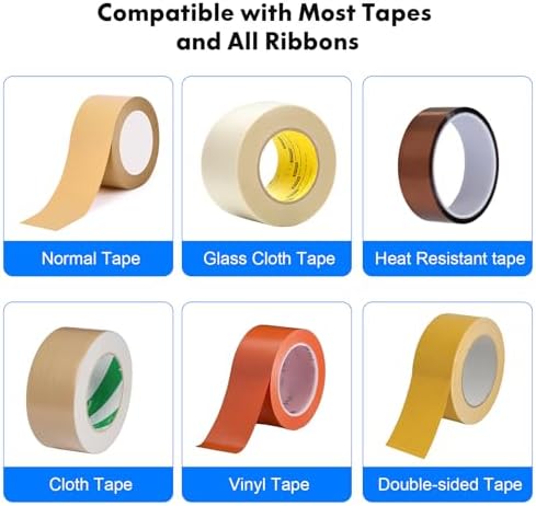 2026 Upgraded Ceramic Roller Tape Cutter Machine, Semi-Automatic Tape Dispenser (6-60mm Width, 5-999mm Length) for Shipping, Office, Craft & Home