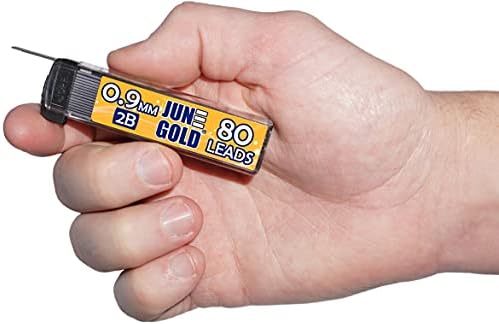 June Gold 0.9 mm, 320 Lead Refills, 2B, 4 Dispensers/w 80 Pieces Each