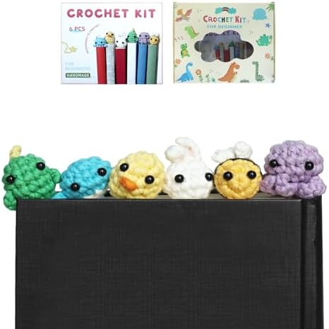 Fortilo Crochet Kit for Beginners 6PCS Animals Bookmarks