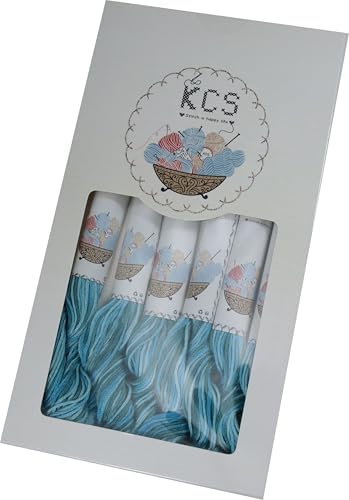 KCS Big skeins of 25 Meters Size 25 Color Variegated Cross Stitch Stranded Threads,6 skeins,4025
