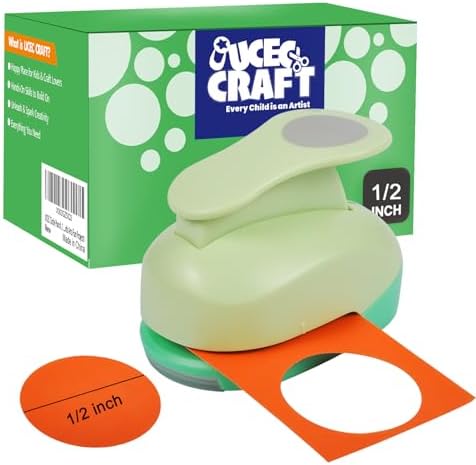 UCEC 1/2 Inch Circle Punch, 12mm Crafts Paper Punch for Crafts Scrapbooking