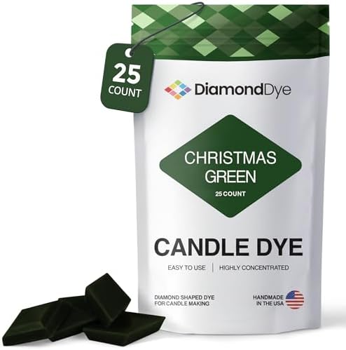 Christmas Green Candle Dye Chips, Soy & Paraffin Candle Making, 25 Pack