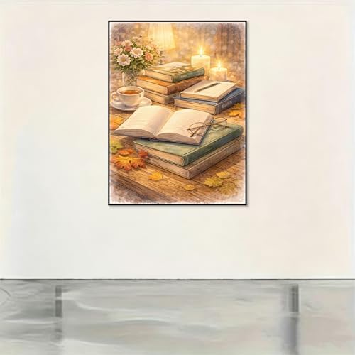 WNPOKN Book Diamond Art Kits for Adults 12x16inch