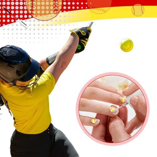 Weysat 60g Mini Softball Clay Slices, 0.2 Inch Softball Confetti Pieces