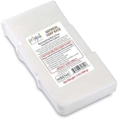 Primal Elements Oatmeal - Moisturizing Melt and Pour Glycerin Soap Base for Crafting and Soap Making, Easy to Cut - 2 Pound