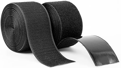 Art3d 4ft x 2 in. Hook and Loop Rolls Sticky Back, Heavy Duty