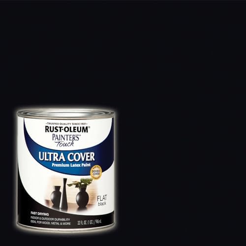Rust-Oleum Painter's Touch Latex Brush-On Paint, Flat Black