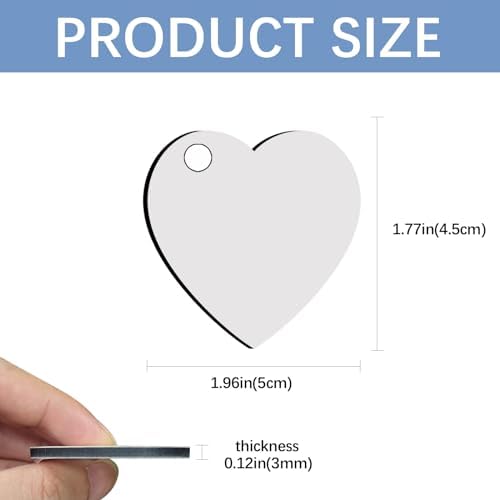 240Pcs Sublimation Keychain Blanks Double Sides 80 MDF Sublimation Keychains Blank with 160 Rings and Clips