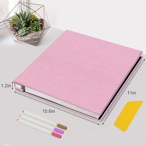 Zesthouse Photo Album Self Adhesive Pages, 60 Pages Magnetic Scrapbook Albums with Sticky Page, Photos Album Holds 8x10 & 5X7 & 4x6 & 6x8 & 3x5, Large Picture Book Ideal Gift for Family Wedding Baby