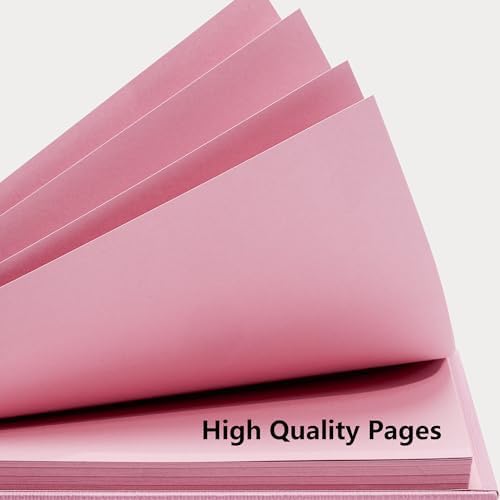 Vienrose Scrapbook Album,40 Pages,8x8 Inch,Candy Pink