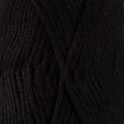 S Sensy Roving - Premium Acrylic&Wool Blend Yarn, 5 Skein Black, 131 Yards
