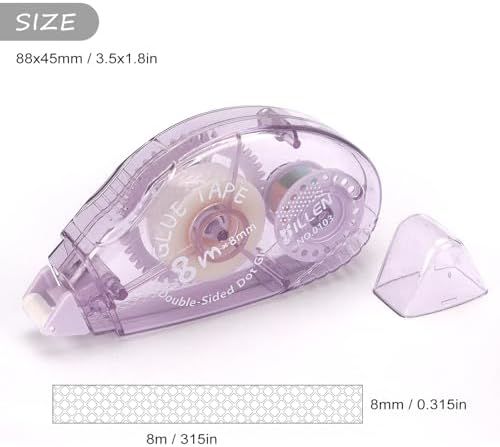 Tamaki 4 Pack Scrapbook Tape, Double Sided Tape Roller, Photo Tape