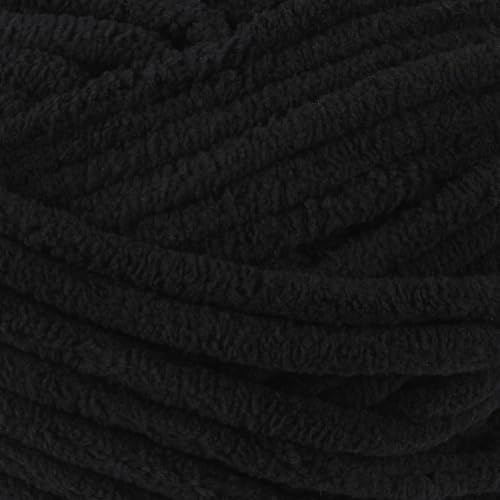 Loops & Threads Demi Purl Yarn – Super Bulky 100% Polyester, Soft Plush Chenille Yarn for Knitting & Crochet, Ideal for Blankets, Hats, Scarves & Crafts, Moonless Night