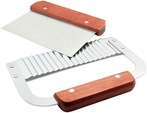2PCS Stainless Steel Wavy and Straight Soap Mold Loaf Potato Vegetable Cutter Cutting Tool