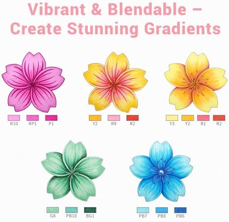 SFAIH 49 Alcohol Markers for Relaxing Coloring, Dual Brush & Chisel Art Set | Stress Relief & Self-Care, Quick-Dry, No Bleed, Blendable, Adult Coloring, Mandalas, Patterns, Premium Case, Gift-Ready
