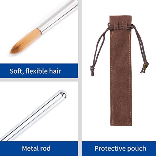 Falling in Art 2 Pcs Round Travel Paint Brush Set