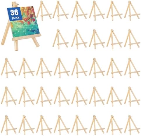 Falling in Art 36 Pack 10 Inch Mini Wooden Display Easels