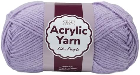 Craft County Medium 4 Acrylic Yarn – 200 Yards of Super Vibrant Yarn for Blankets, Scarves, Hats, & More!
