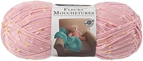 Loops & Threads Flecks Yarn - Yarn for Knitting, Crochet, Weaving, and Arts & Crafts - Pink, Acrylic Blend, 6.53 oz