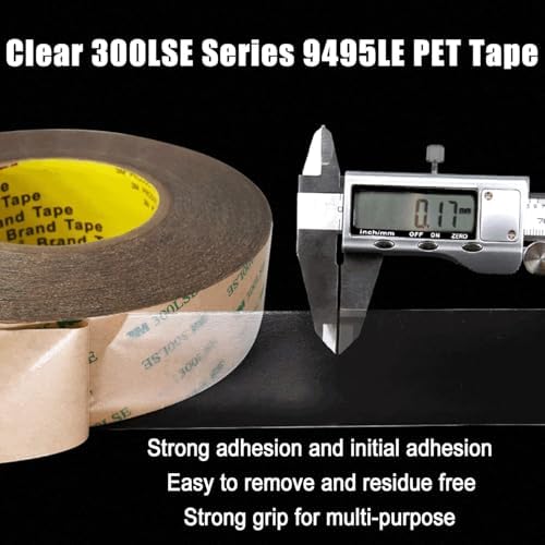 3M 300LSE Double Side Tape Heavy Duty 36ft, Clear Mounting Tape Adhesive Strips for Art Craft Scrapbook