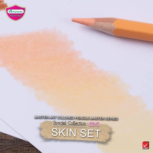 MASTERART Colored Pencils Master Series 20 Colors in Special Collection for Kids and Adults Coloring (SKIN SET)