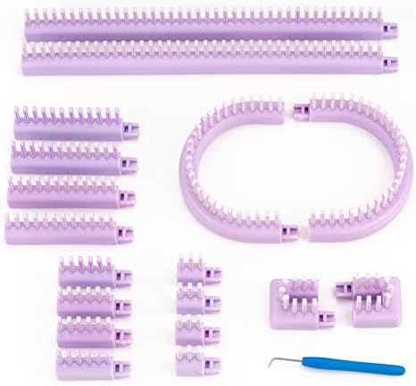 Authentic Knitting Board Adjustable Multi-Knit Loom, snap in parts, small and large gauge