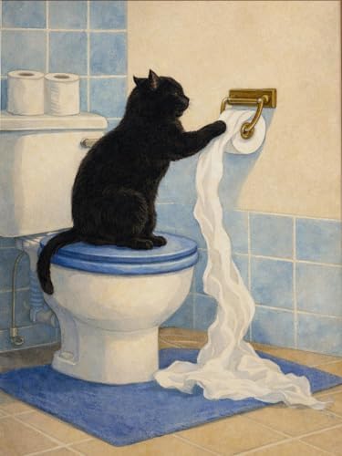 Axquilon Black Cat Diamond Art Kits for Adults 12x16 inch