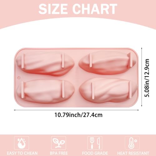Pistachio Silicone Chocolate Mold for Mousse, Dessert, 4-Cavity