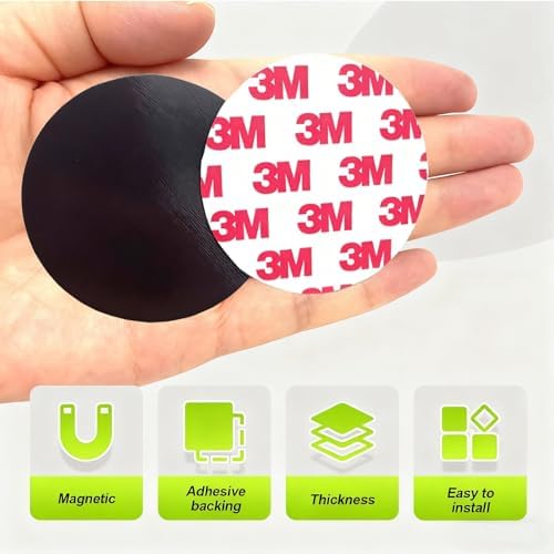High Energy Round 2.5" Magnets with Adhesive Backing - Science Education Magnets in School - Cut to Size Stickers for Classroom Decorations- Teacher Must Have - Teacher Supplies,Thick 2mm-20 Pack